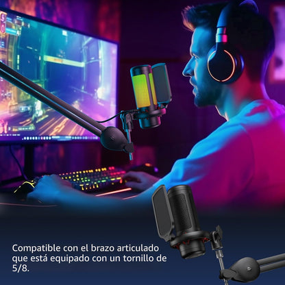TONOR Juego de micrófonos para juegos, micrófono de condensador par...