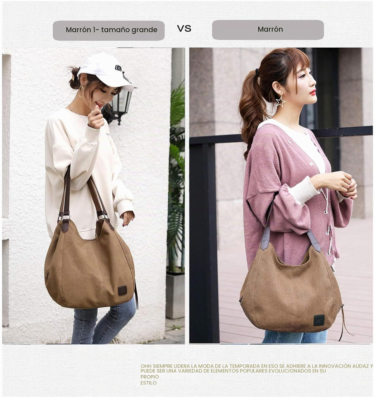 Dourr Bolso para hombro para mujer, con múltiples bolsillos, bolso...
