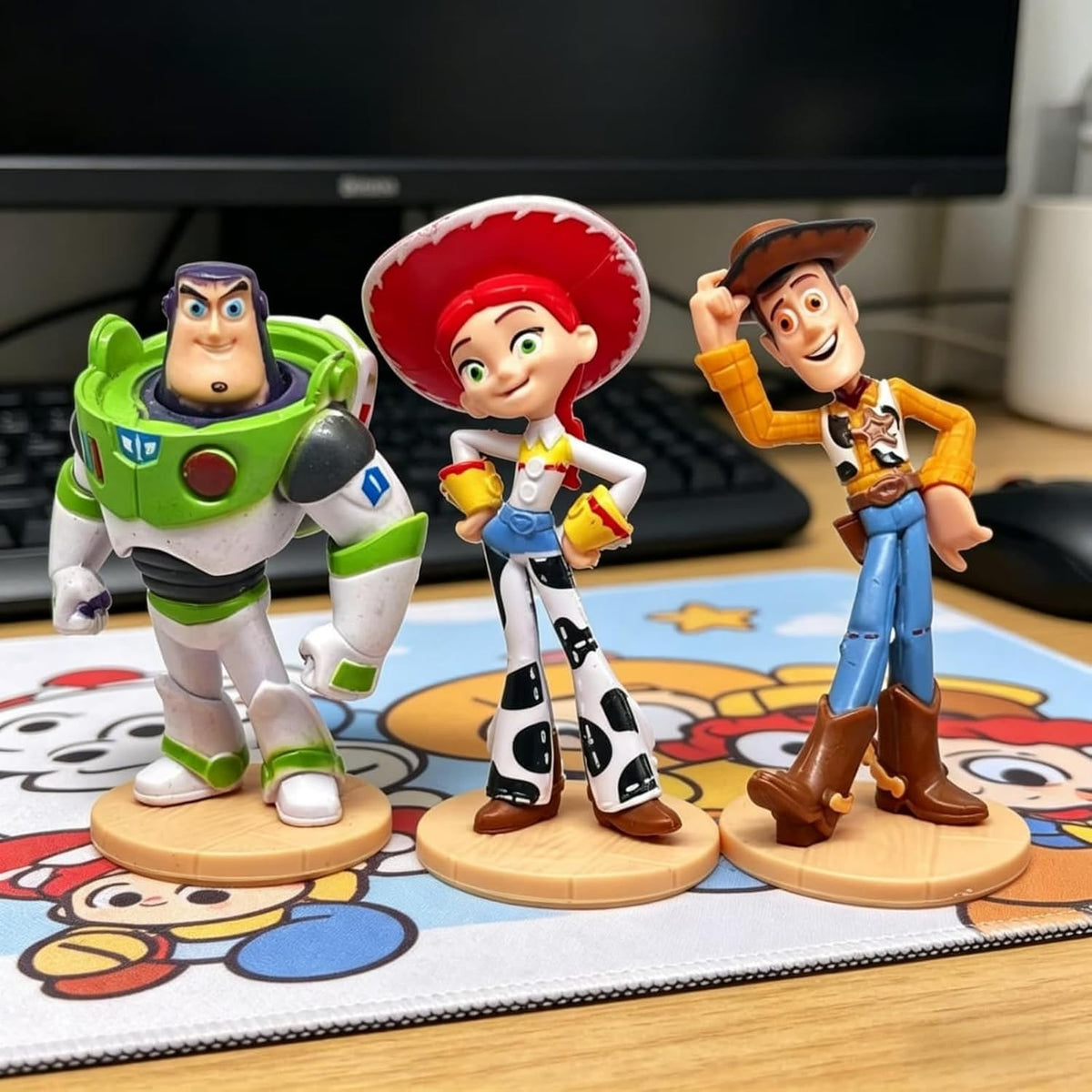 Anilnel Juego de 3 figuras de dibujos animados para Toy Theme Story...