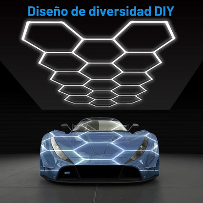 LZHOME Luces LED Hexagonales de Cochera: 15900LM Super Brillantes 3...