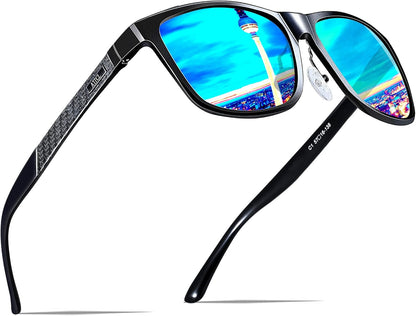 ATTCL Gafas de sol polarizadas para hombre Al-Mg Metal ultraligeras...