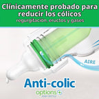 Dr. Brown's Anti-Colic Options+ Biberón de Vidrio Estrecho para...