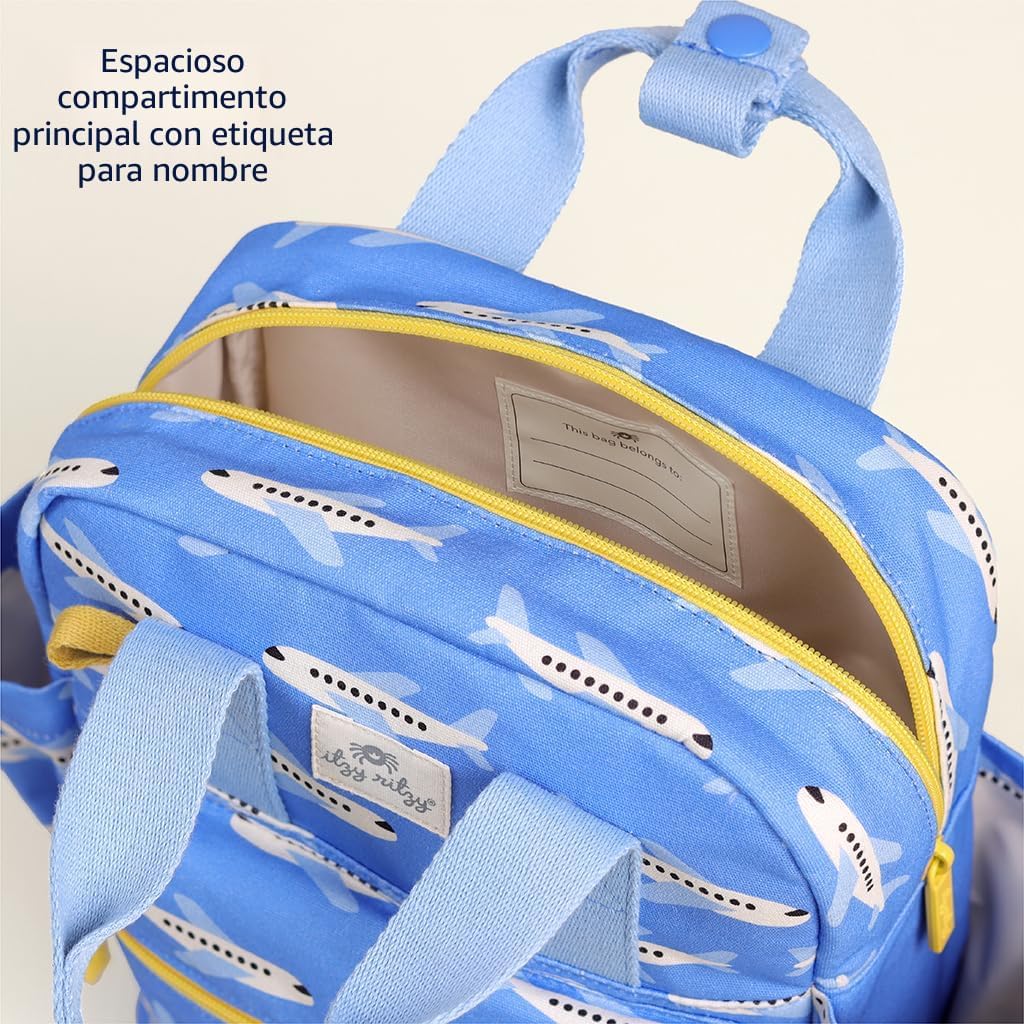 Itzy Ritzy Mochila para niños pequeños, bolsa de guardería con inte...