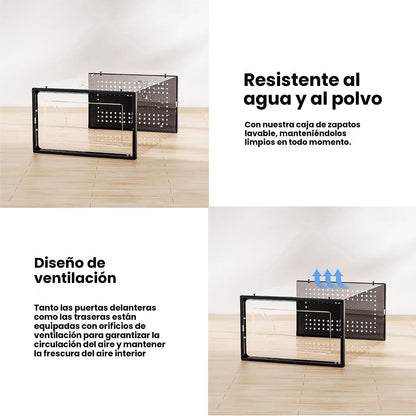 Foluck Paquete de 15 cajas organizadoras de almacenamiento de zapat...