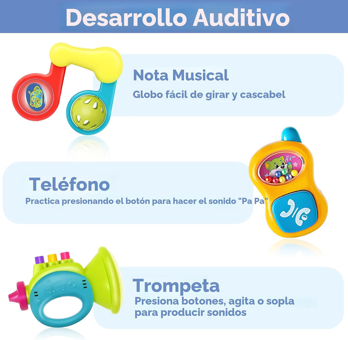 iPlay, iLearn - 10 juguetes de sonajero para bebés de 3 a 6 a 12 me...