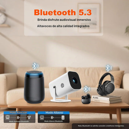 Mini proyector YGSKK con Wifi y Bluetooth, aplicaciones integradas,...