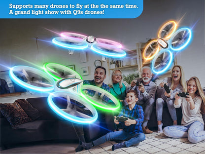 Q9s Drones para niños, dron RC genial con retención de altitud y mo...