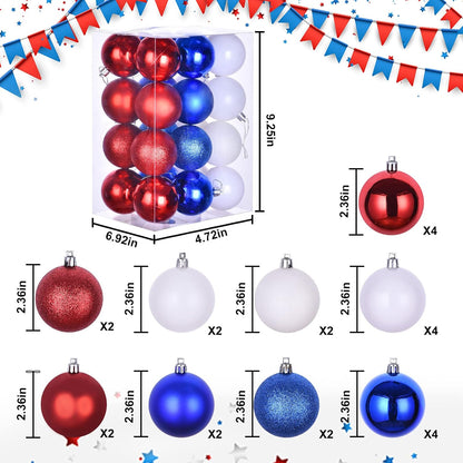 Adornos de bola de Navidad de 24 quilates, decoración de árbol de N...