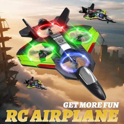 4DRC Aviones RC para niños adultos, azul claro, 4 baterías con estu...