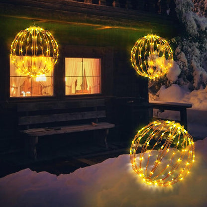 COVBOARD Globo de luz LED de Navidad de 12 pulgadas (paquete de 3)...