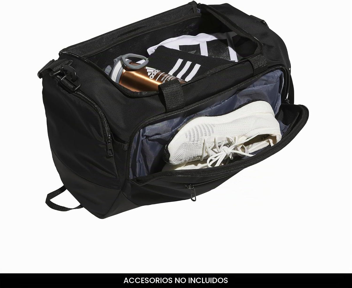 adidas Defender - Maleta deportiva, color negro\/plateado metálico,...
