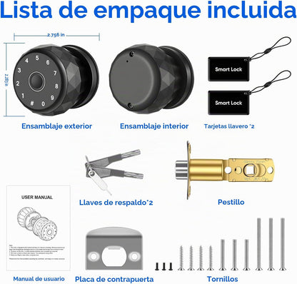 Cerradura de puerta inteligente con huella dactilar con teclado | C...