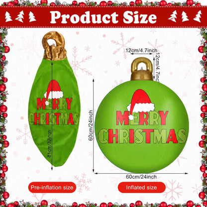 Jetec 2 adornos inflables de Navidad de 32 pulgadas, rojo, verde, b...