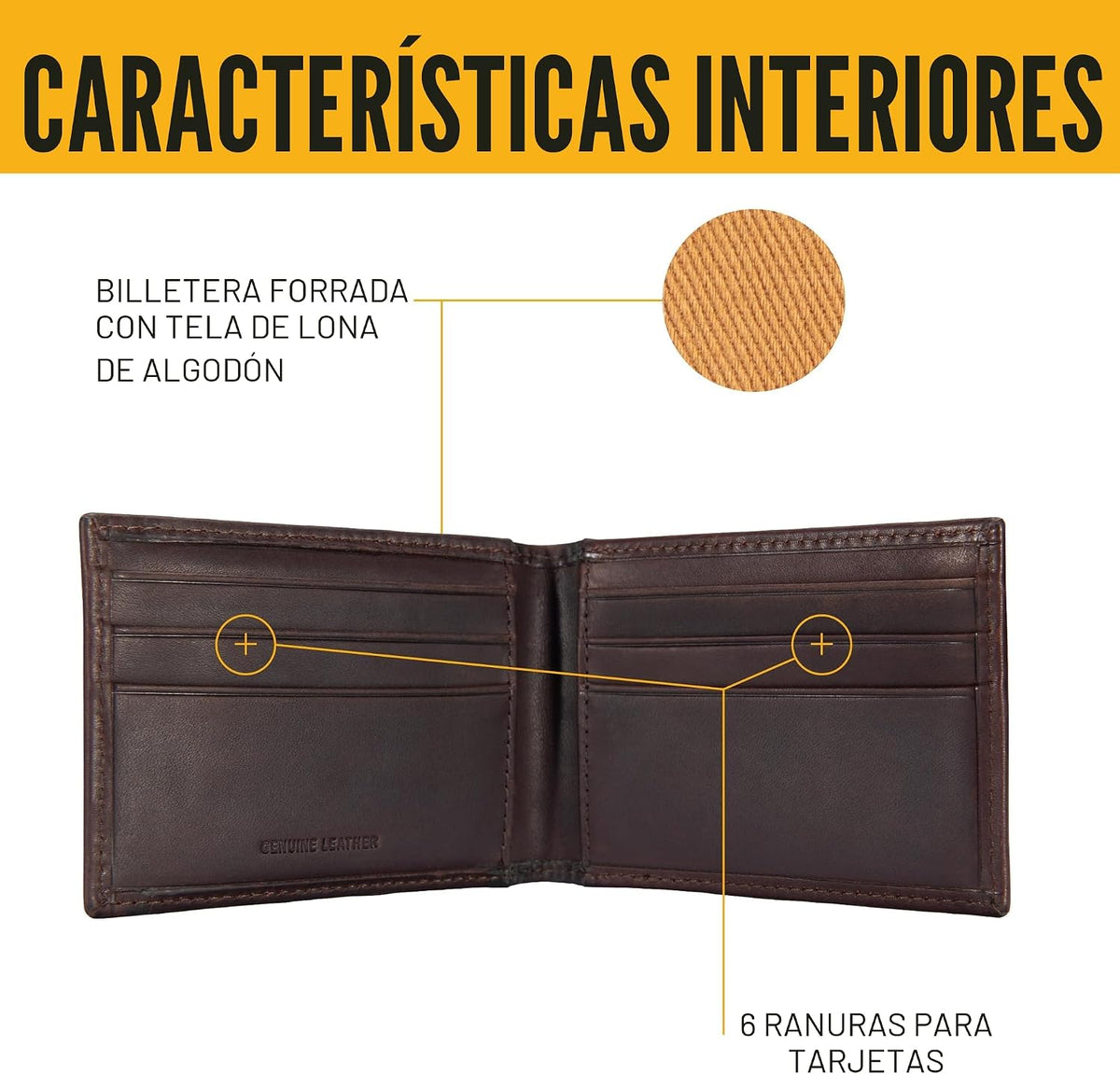 Carhartt Cartera De Piel Con Bolsillo Frontal Oil Tan Marrón | Cart...