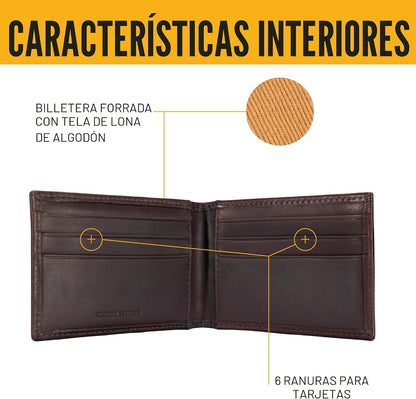 Carhartt Cartera De Piel Con Bolsillo Frontal Oil Tan Marrón | Cart...