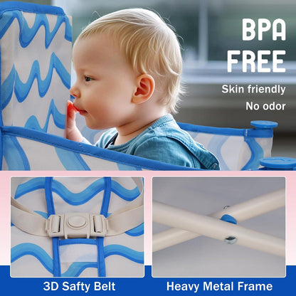 Tiny Marvels - Silla de bebé, silla alta portátil para viajes y pla...