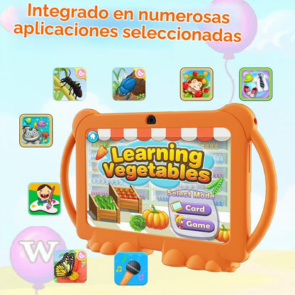 PEICHENG Tableta para niños de 7 pulgadas Android 12.0 para niños p...