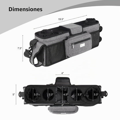 TOPDesign Organizador universal para cochecito de bebé, caddy para...