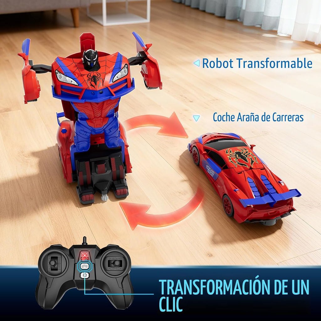 Qumcou - Juguetes con temática de araña para niños 3-8,1:16 transfo...