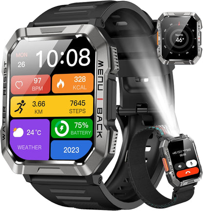 Reloj inteligente militar para hombre (respuesta\/hacer llamadas),...