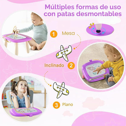 Kikidex Juguetes para niños de 1 a 3 años, tablero magnético de dib...