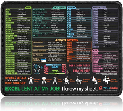Pixiecube Alfombrilla de mouse de acceso directo de Excel con acces...
