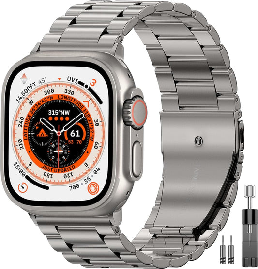 Correa de metal EPULY compatible con correas de Apple Watch para ho...