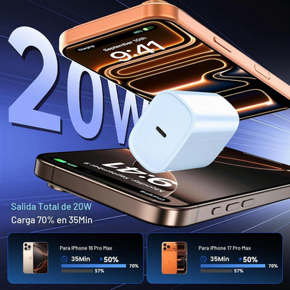 Teléfono 18 17 16 Pro Max Cargador Carga Rápida, 20W Teléfono Duo U...