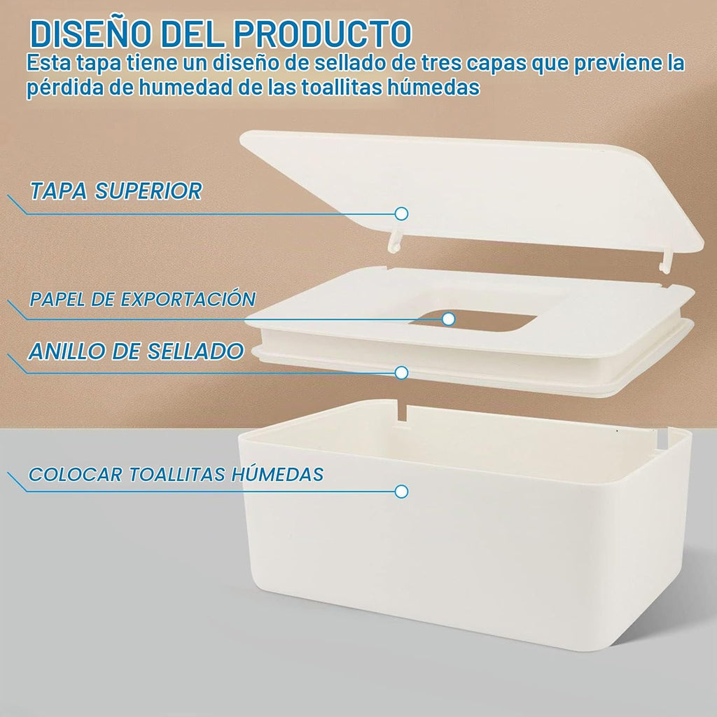 LEQXGO - Paquete de 2 dispensadores de toallitas para bebés, dispen...