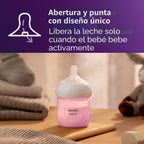 Philips Avent Biberones naturales, flujo lento, 4 onzas, sin BPA, p...