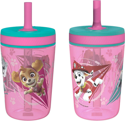 Zak Designs Kelso - Juego de vasos de 15 onzas (Paw Patrol Skye &am...