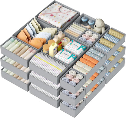 DIMJ Organizador de cajones para almacenamiento de ropa, paquete de...