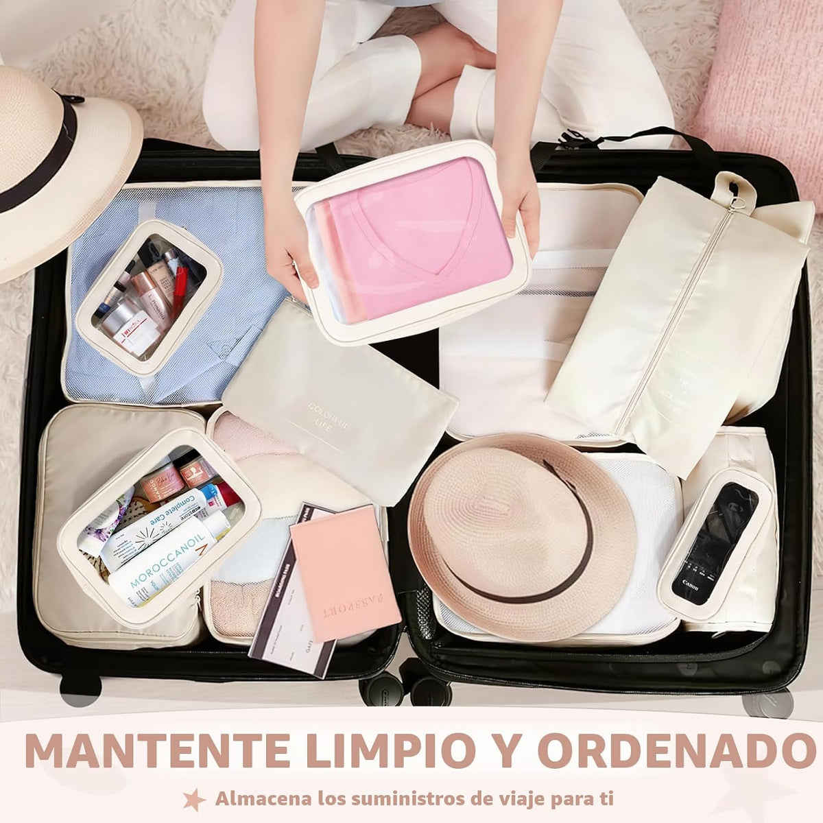 YOPCDJ Juego de 5 bolsas organizadoras para pañales, bolsa de aseo...