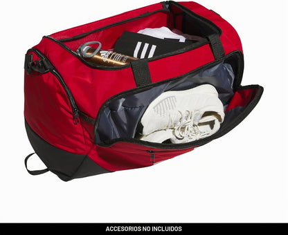 adidas Defender - Maleta deportiva, color rojo 2\/blanco, OSFA | Co...