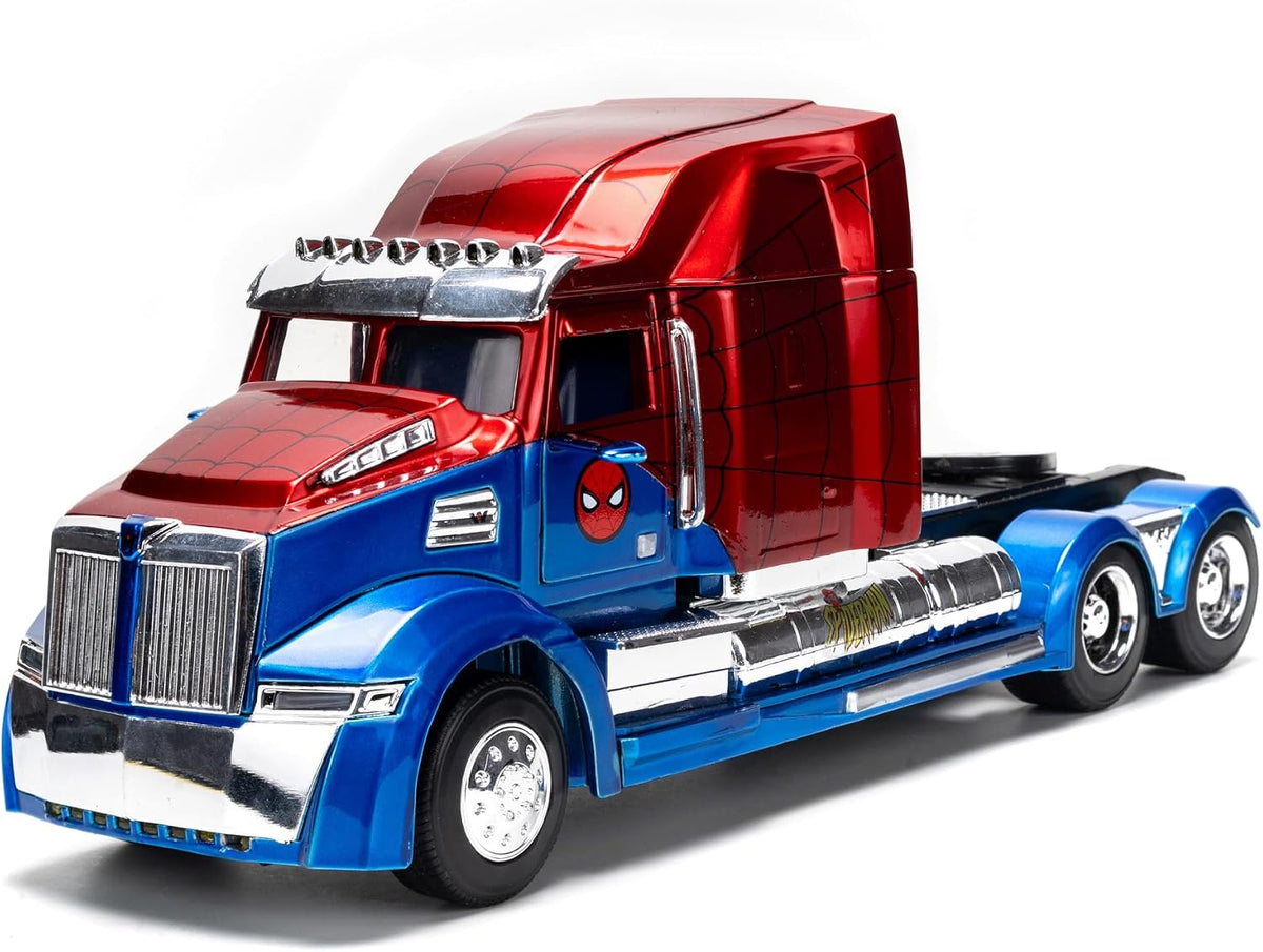 Jada Spider-Man Western Star 5700 XE Big Rig - Vehículo fundido a p...