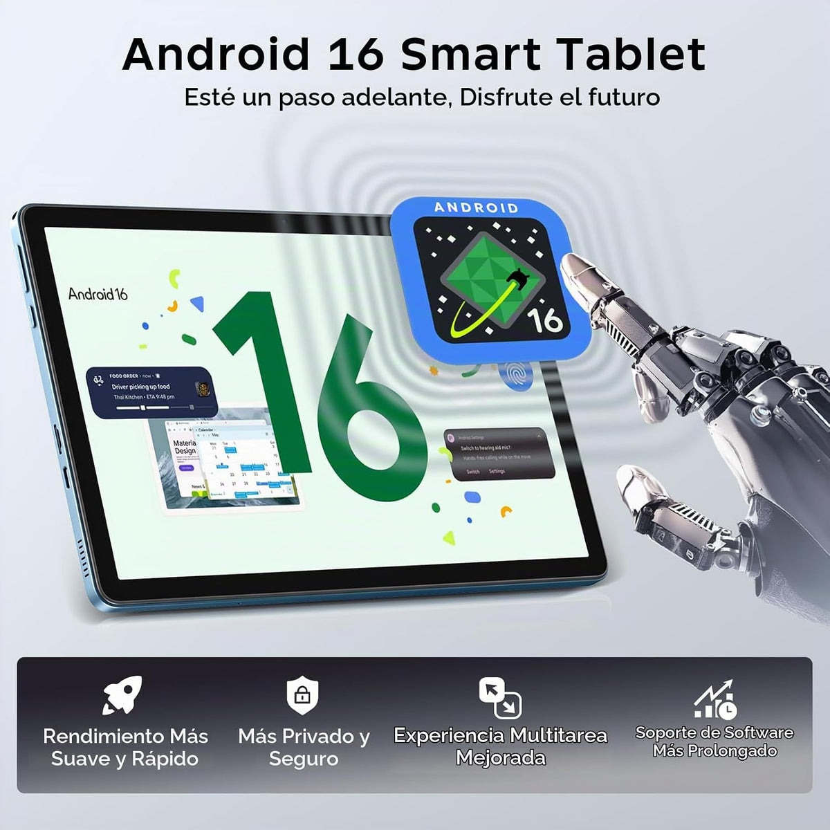 Tablet Android 16 de 11 pulgadas con teclado, 32 GB de RAM + 256 GB...