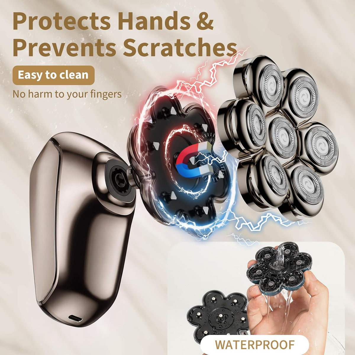 SHPAVVER Afeitadoras de cabeza para hombres calvos: kit de aseo imp...