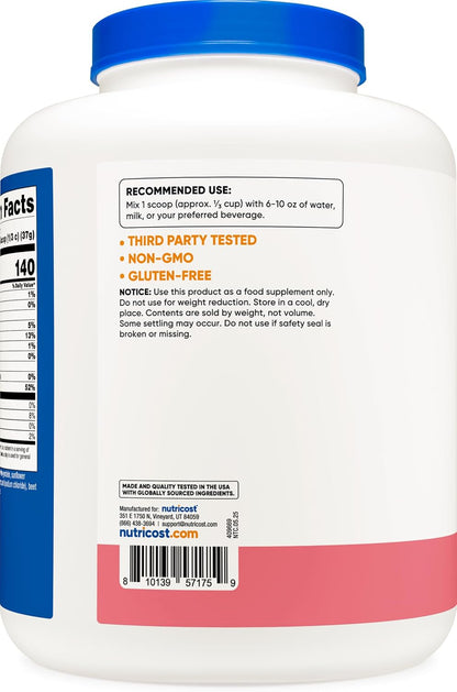 Nutricost Aislado de proteína de suero (batido de fresa) 5LBS