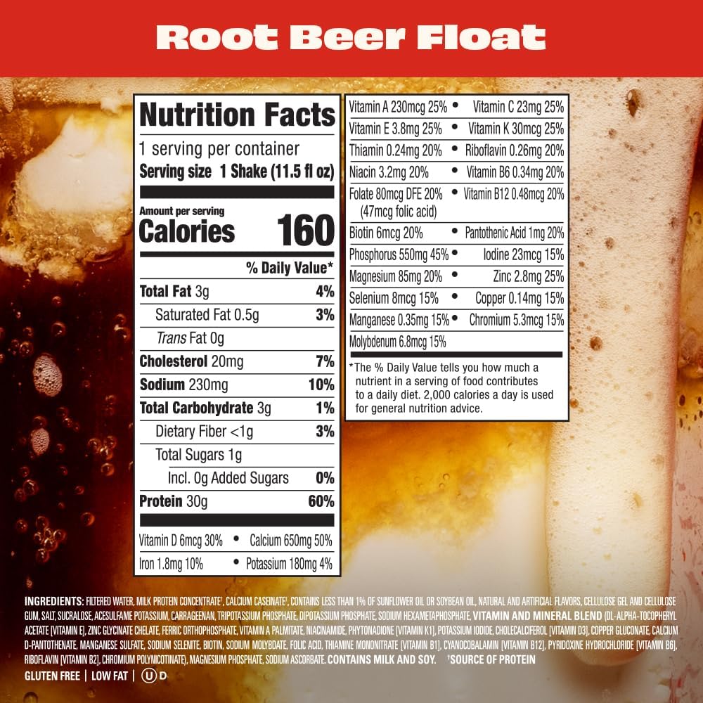 Premier Protein Batido, flotador de cerveza de raíz, 1.06 oz de pro...