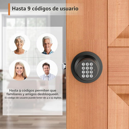 Cerradura de puerta digital con teclado, perilla electrónica de pue...