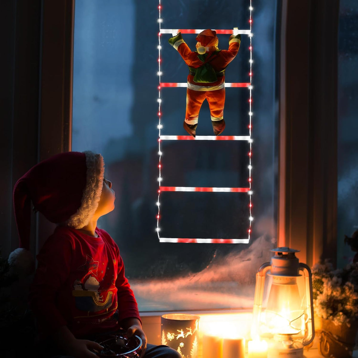 Toodour Luz LED de Navidad, luces decorativas de escalera de Navida...