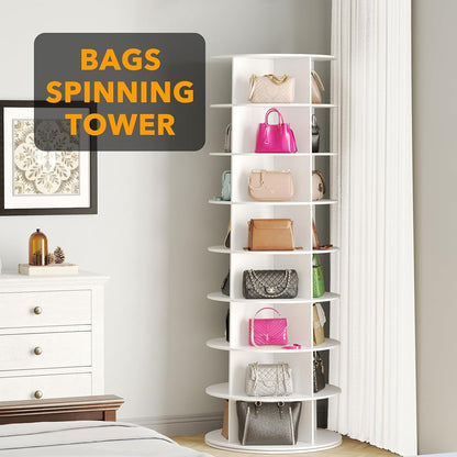 SpaceAid torre giratoria de estante para zapatos de 8 niveles, exhi...