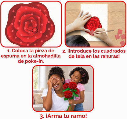 Skillmatics Poke-in Art - Ramo de rosas, kit de manualidades de mad...