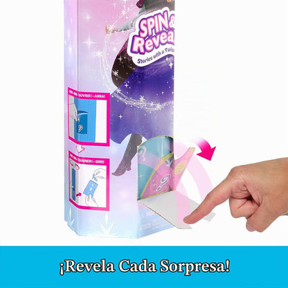 Mattel Disney Frozen Anna - Juego de muñecas de moda, gira y revela...
