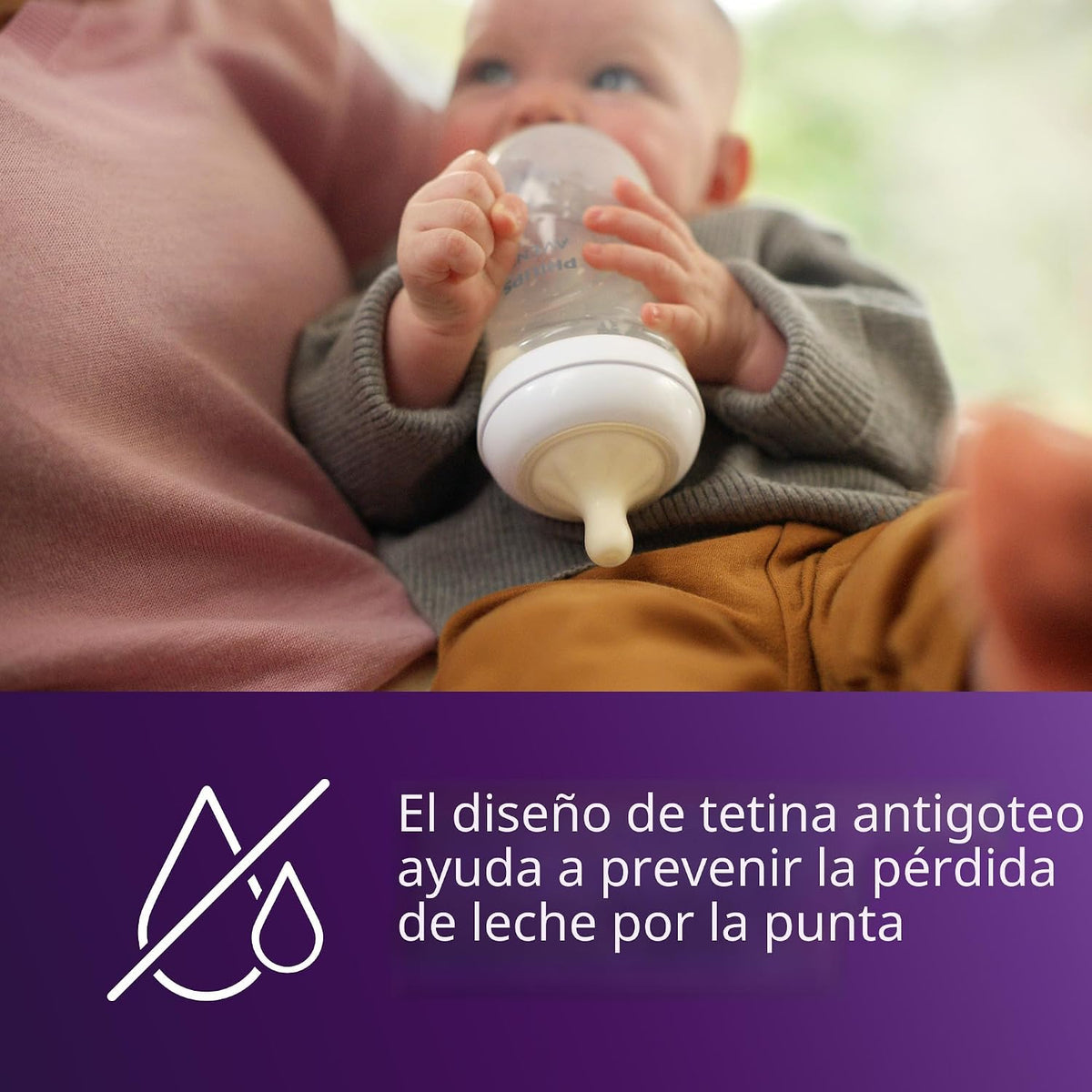 Philips Avent Biberones naturales, flujo medio, 9 onzas, sin BPA, p...