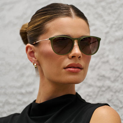 WearMe Pro Gafas de sol polarizadas redondas para mujer, protección...