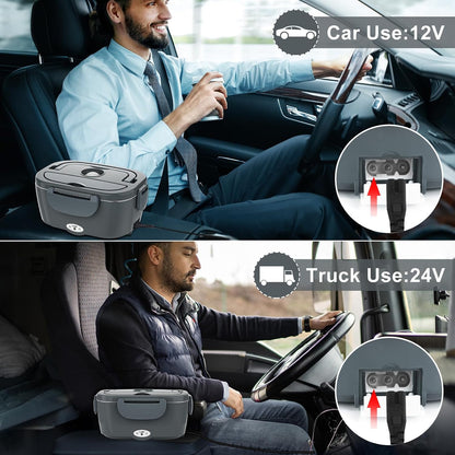 Fiambrera eléctrica para adultos 1.5L lonchera calentada para hombr...