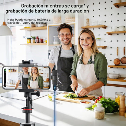 YUANRAN Micrófono Mini Inalámbrico para iPhone - Micrófono de Solap...