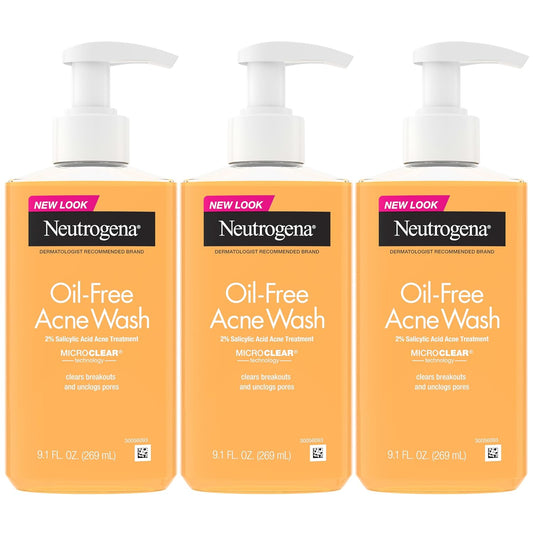 Neutrogena Lavado facial sin aceite, 9.1 onzas líquidas, paquete de...
