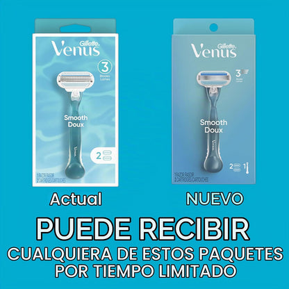 Maquinilla de afeitar para mujer Gillette Venus, 1 mango + 2 recamb...